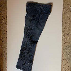 Coldwater Creek woman’s jeans with Black Beads… Size P8